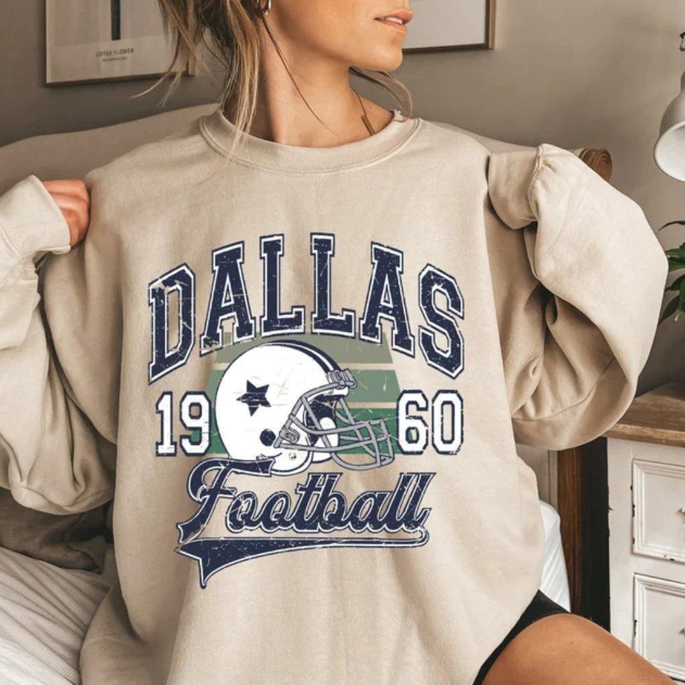Dallas Cowboys 1960 Retro Style 90S Football Crewneck Sweatshirt